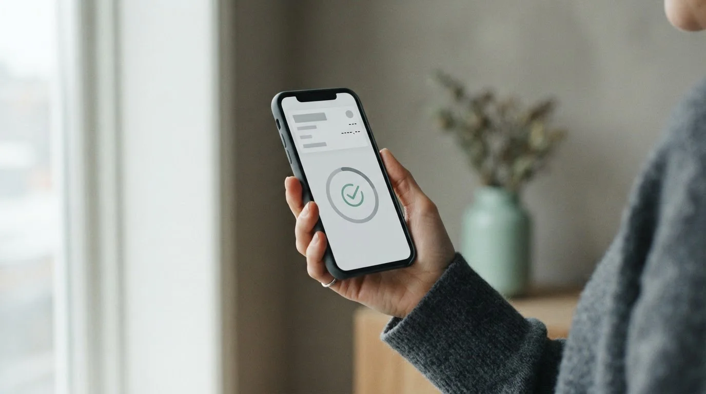 Smartphone zeigt moderne Instant-Banking-Zahlung mit Sofortüberweisung bei deutschem Buchmacher