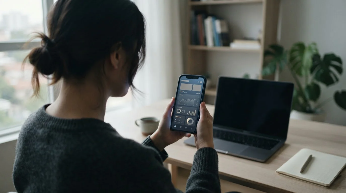 Smartphone mit Krypto-Wallet-Interface und Zahlungsvorgang auf Bildschirm