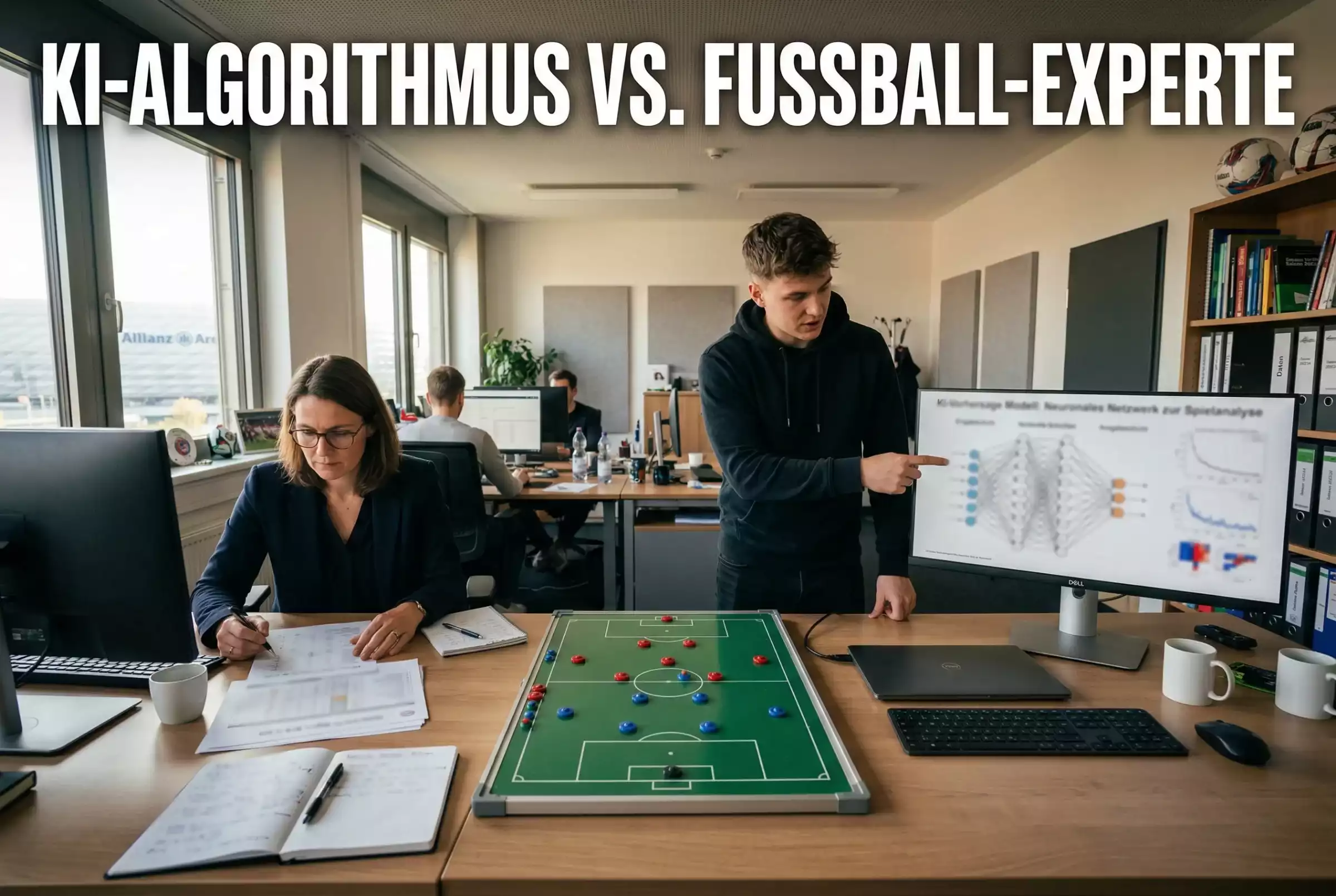 Analyst vergleicht KI-Prognosen mit eigener Fußball-Expertise am Bildschirm