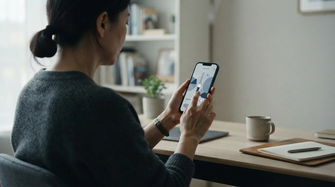 Person setzt Einzahlungslimit in einer App