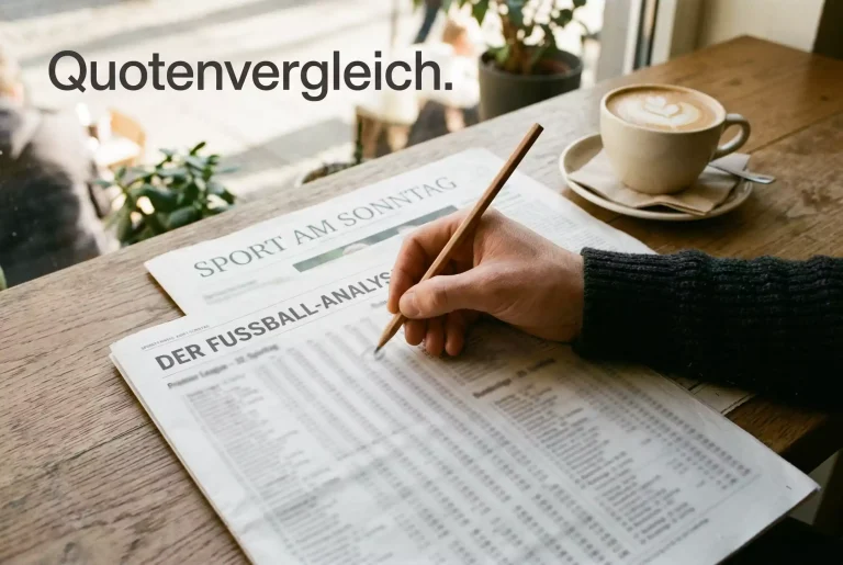 Zwei nebeneinanderliegende Sportmagazine mit unterschiedlichen Quotenzahlen