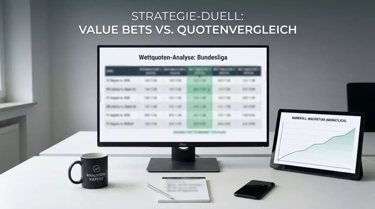 Sportwetten-Analyst vergleicht Quoten mehrerer Anbieter auf einem Bildschirm