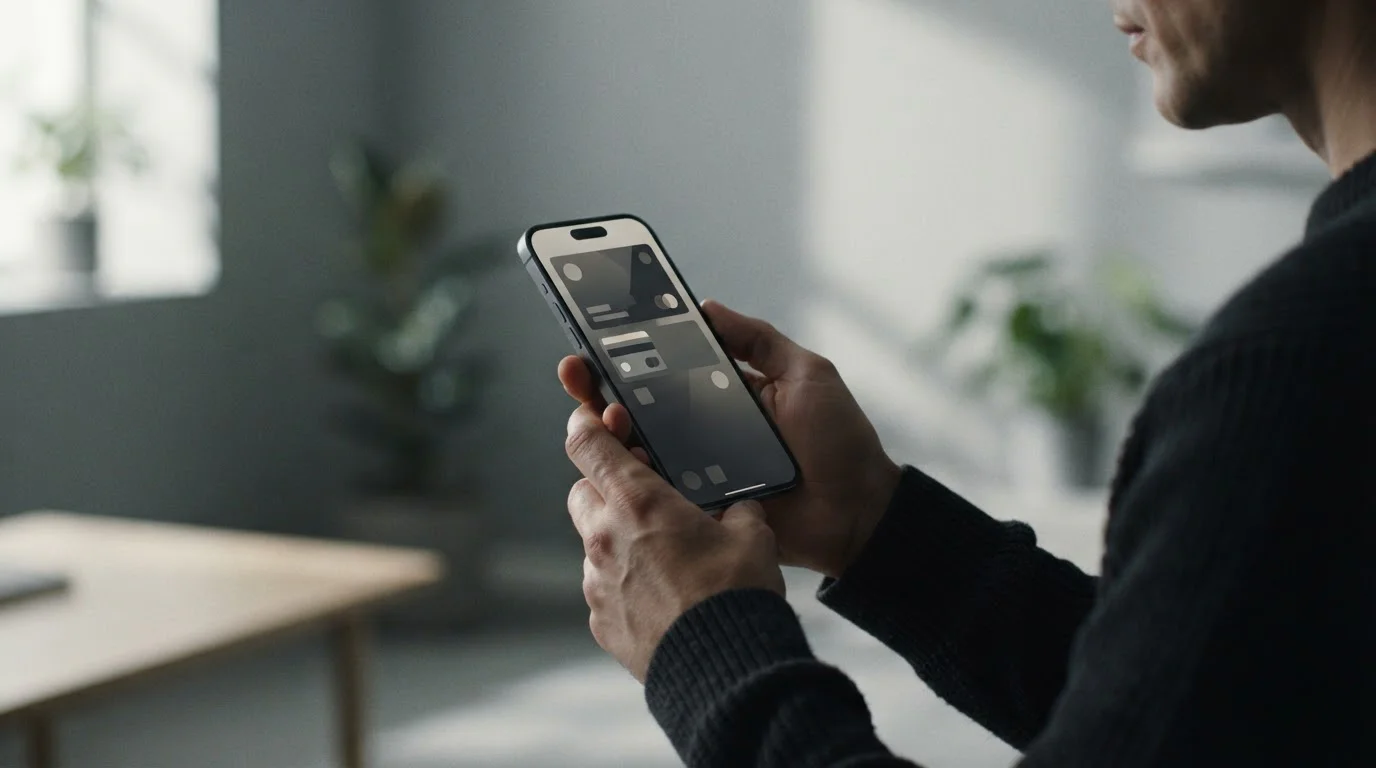 Smartphone zeigt digitale Zahlungsoptionen auf neutraler Oberfläche